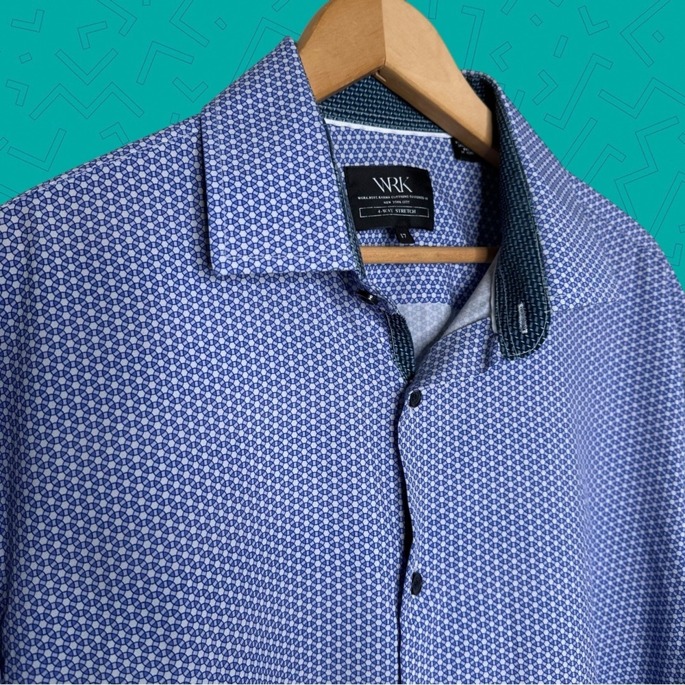 WRK 4 Way Stretch Button Down Shirt